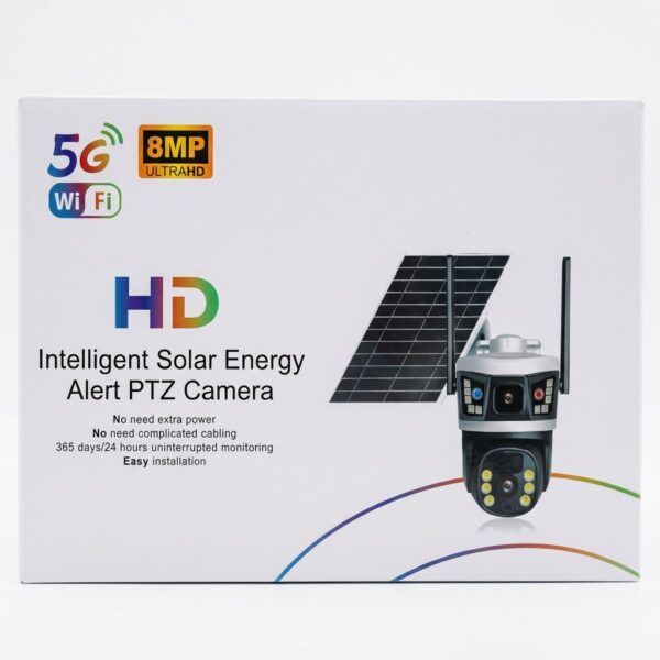 كاميرا مراقبة ذكية بالطاقة الشمسية 8MP 5G WiFi